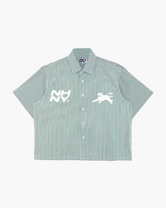 'Panther Stripe' Shirt - Deep Green