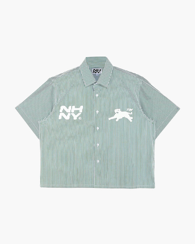 'Panther Stripe' Shirt - Deep Green