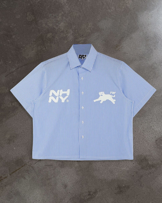 'Panther Stripe' Shirt - Classic Blue