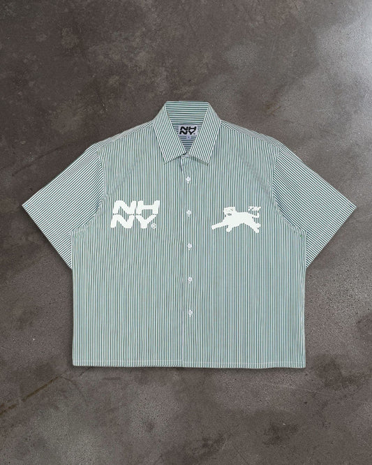 'Panther Stripe' Shirt - Deep Green