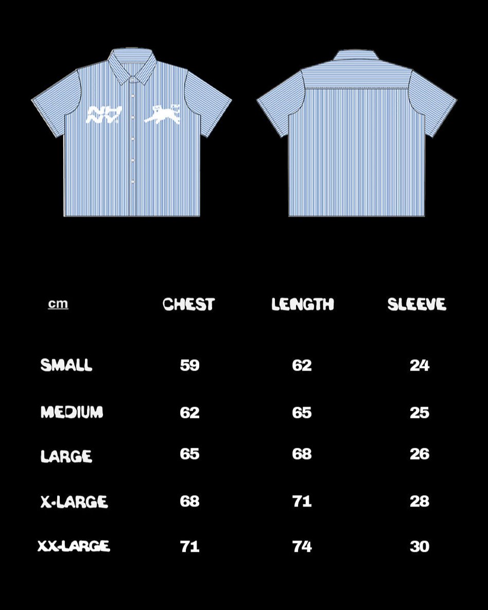 'Panther Stripe' Shirt - Classic Blue