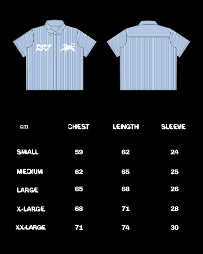 'Panther Stripe' Shirt - Classic Blue